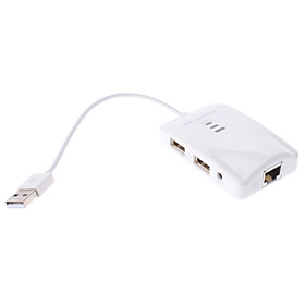 USB 2.0 HUB with Card Reader and Lan Card for Mac Book Air, Mac Book Pro and Others