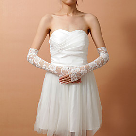 Women's Lace Fingerless Elbow Length Fashion/Party Gloves