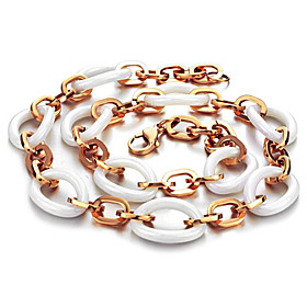 Fashionable Titanium/Ceramics Women's Necklace