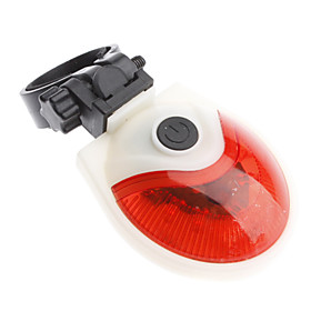 Red White ABS 5 Super Bright LED/7 Flashing Mode Bicycle Safety Taillights with 2 AAA Batteries