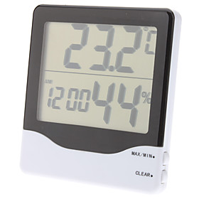 4 LCD Indoor Wall Mounted Digital Thermometer Hygrometer (1xAAA)