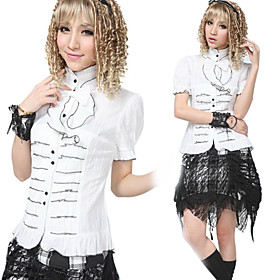 Puff Sleeve Cotton Aristocrat Lolita Blouse(2 Colors)