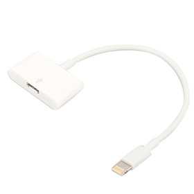 Micro USB Female to 8 Pin Lightning Sync and Charge Cable for iPhone 5 and iPad mini (17CM,White)