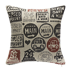 Cartoon Cotton Decorative Pillow Cover