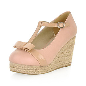 Leatherette Wedge Heel Closed Toe Party / Evening Shoes(More Colors)