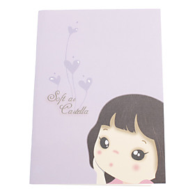 Lovely Girl Pattern Mini Notebook (Random Color)