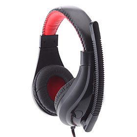 LPS-1520 Super Bass Comfortable Design Black Wired Stereo Music Headphone with Mic