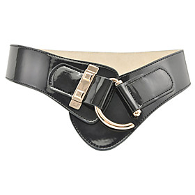 Women's Hook Buckle Leather Waist Belt(Length:78CM)