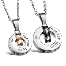 Fashionable Stainless Steel Lovers' Necklace