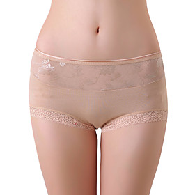 XZYD Almond High-waist Jacquard Lace Panties
