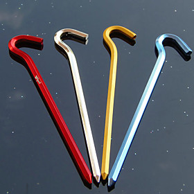 Longer And Wider Diamond Aluminum Alloy Nail for Camping(4 PCS/Pack,Random Color)