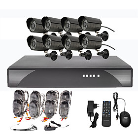 8CH CCTV DVR Kit For Home Security(8 Outdoor waterproof camera)
