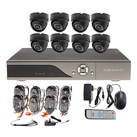 8 Channel CCTV Home Security System with 8 Indoor Sony CCD Camera