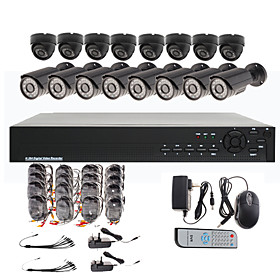 16 Channel CCTV Home Security System with 8 Outdoor Sony CCD Camera   8 Indoor Sony CCD Camera