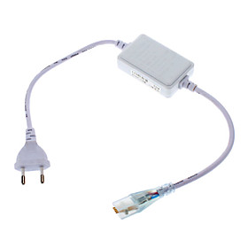EU Plug Connector with 8-Mode Controller for High Voltage RGB Light LED Strip Lights (220V)
