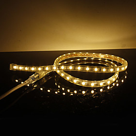 Waterproof 10W/M 5050 SMD Warm White Light LED Strip Lamp (220V, Length Selectable)