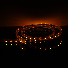 Waterproof 3.5W/M 3528 SMD Yellow Light LED Strip Lamp (220V, Length Selectable)