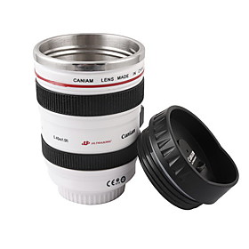 Novelty Simulation White Cannon EF 24-105mm Camera Lens Style Mug Cup