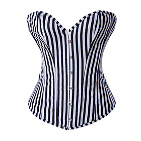 Fashion Unique Satin Strapless Front Busk Closure Corsets Shapewear plus size,  plus size fashion plus size appare 