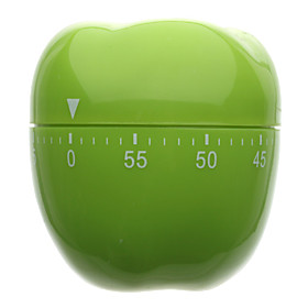 Green Apple Shaped 60-Minute Kitchen Cooking Mechanical Timer
