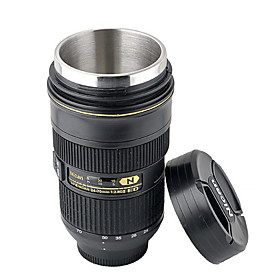 Novelty Simulation 1:1 Nikon AF-S 24-70mm Camera Lens Style Retractable Mug Cup