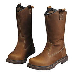 Women's/Men's Real Leather Zipper Knee High Winter Boots