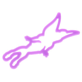 Purple Rabbit Style Rubber Band (10-Pack)