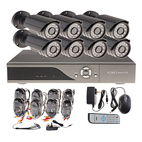 8 Channel CCTV Home Security System with 8 Outdoor Sony CCD Camera