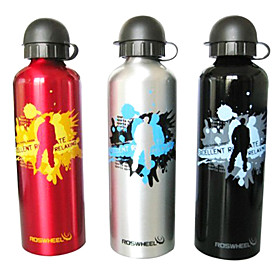 ROSWHEEL 750ML Aluminum Alloy Outdoor Sports Bottle with Dustproof Cover 52133