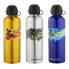 ROSWHEEL 750ML Aluminum Alloy Outdoor Sports Bottle with Dustproof Cover 52136