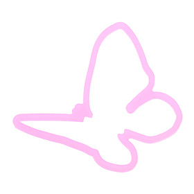 Pink Butterfly Style Rubber Band (10-Pack)