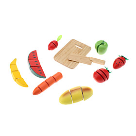 Vegetables Fruit Dicing Play House Wooden Toys
