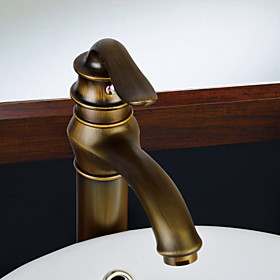 Centerset Antique Copper Finish Bathroom Sink Faucets