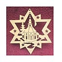Snowflake Shaped Church Ornament (SDBG123) (Start From 500 Units)-Free Shipping
