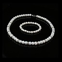 8,5-bis 9mm Blanc Perle D'eau Douce 2 Pi�ces Avec De L'argent Perle