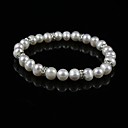 8.5-9 Mm Aa Blanc Perle D'eau Douce Bracelet En Argent Avec Perles