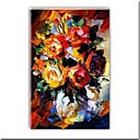 La Main Peinture � L'huile Sur Toile Tendue Avec Bar - Fleurs 24 
