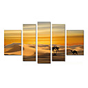Peinture � L'huile ��african Paysage�� - 5-pc Toile Set (szh017)
