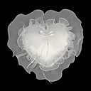 Mini Coeur En Satin Blanc Alliance Porteur Oreiller R0084-1 (hsx545)