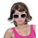 Capless Court Miel Synth�tique L�ger Perruque Cheveux Bruns Boucl�s (jf1210)