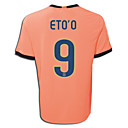 09-10 Barcelona Away No.9 Eto o Light Orange Soccer Jersey & Short Kit (GZZQ006)