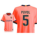 09-10 Barcelona Away No.5 Puyol Light Orange Soccer Jersey & Short Kit (GZZQ003)
