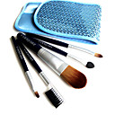 5 Piezas Cepillo Mini Lana Cosm�ticos Conjunto Con Libre Brillante 5903153n Caso Azul-b (hzs020)