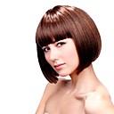 Capless Courte Perruque Brune Cheveux Synth�tiques Bob (jf1093)