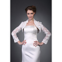 Veste � Manches Longues En Organza De Mari�e En Dentelle De Mariage Wrap / (wsm0406)