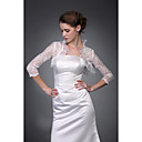 3/4-length Manches Manches En Tulle Veste En Dentelle De Mari�e / Poser De Mariage (wsm0409)