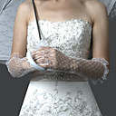 Voile Elbow Wedding Gloves