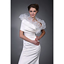 Sleeveless Satin Organza Bridal Jacket/ Wedding Wrap