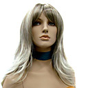 Capless Long De Haute Qualit� Gris Synth�tique Aspect Naturel Avec Perruque De Cheveux Blancs Droite Ms188-srt (tslr11.23-053)