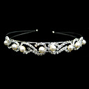 Magnifiques Cristaux Clairs Et Perles Imitation Tiare De Mariage Pour La Mari�e Coiffure / / Bandeau (fg1004)